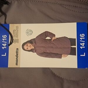 Mondetta Girls Lavender Quilted Puffer Jacket W/pockets Size 14/16 Large.